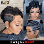 Wholesale Baisi 1 Full Lace Wig+1 Finger Wave Wig+1 Machince Made Wig=$249