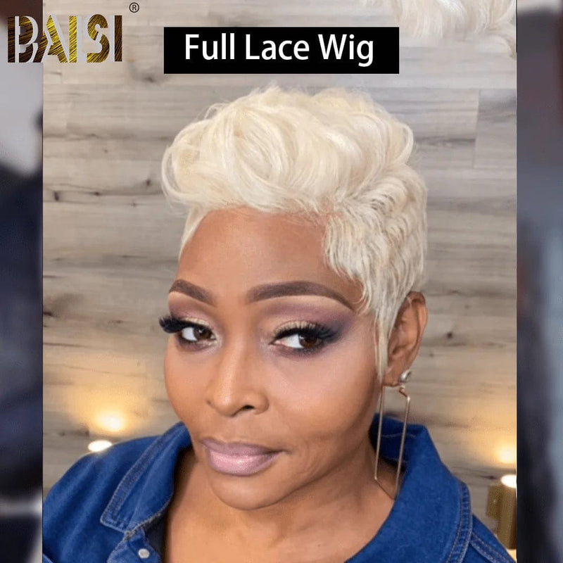 Wholesale price for 3 wigs Wholesale price for 3 wigs Baisi $149 Wholesale Price Blonde Full Lace Pixie Cut Wig