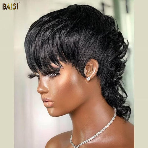 Wholesale price for 3 wigs Wholesale price for 3 wigs Baisi $49 Wholesale Price Stunning Mullet Wig with Bangs