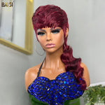 Wholesale price for 3 wigs Wholesale price for 3 wigs Baisi $69 Wholesale Price Burgundy Mullet Glueless Wig