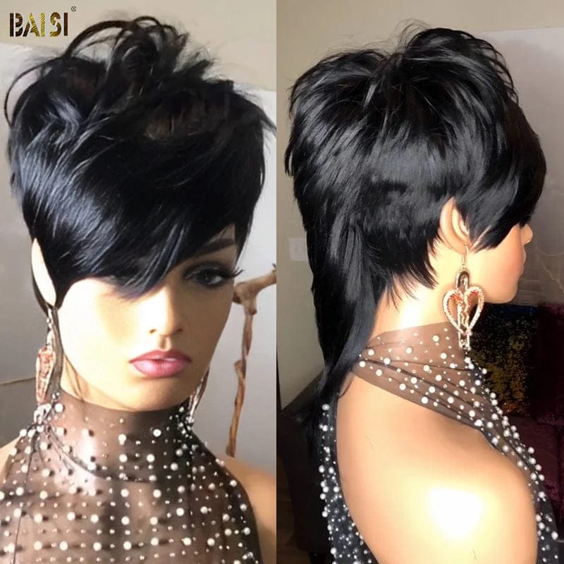 Wholesale price for 3 wigs Wholesale price for 3 wigs Baisi $69 Wholesale Price Dovetail Mohawk Mullet Glueless Wig