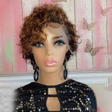 Wholesale price for 3 wigs Wholesale price for 3 wigs Baisi $79 Wholesale Price 4# SHORT CUT CUTE CURL Pixie Cut Wig