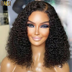 hairbs bob wig BAISI 12A Curly Bob Wig 100% Human Hair 200% Density